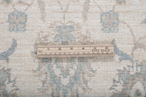 Chobi Beige Runner Hand Knotted 210 X 97 Area Rug 700-147451 Image 6