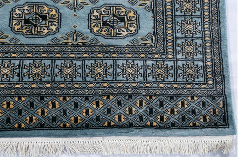 Bokhara Blue Hand Knotted 48 X 65 Area Rug 700-147454 Image 3