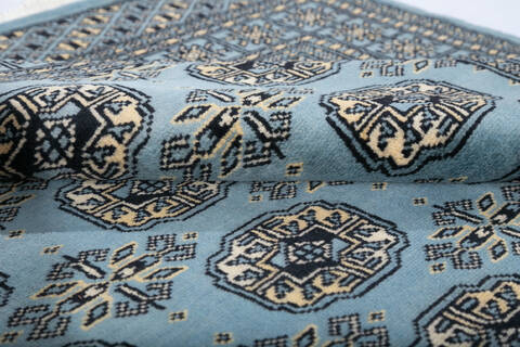 Bokhara Blue Hand Knotted 48 X 65 Area Rug 700-147454 Image 5