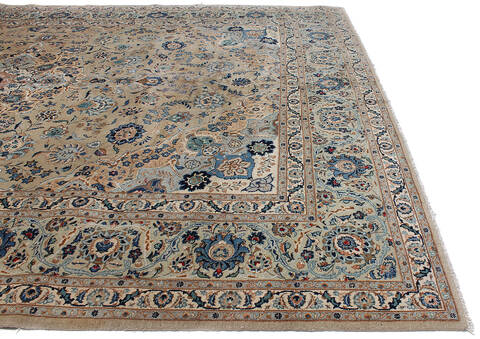 Kashan Beige Hand Knotted 100 X 133 Area Rug 254-147460 Image 8
