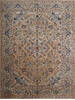 Kashan Beige Hand Knotted 100 X 133  Area Rug 254-147460 Thumb 0