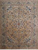 Kashan Beige Hand Knotted 100 X 133 Area Rug 254-147460 Thumb 0