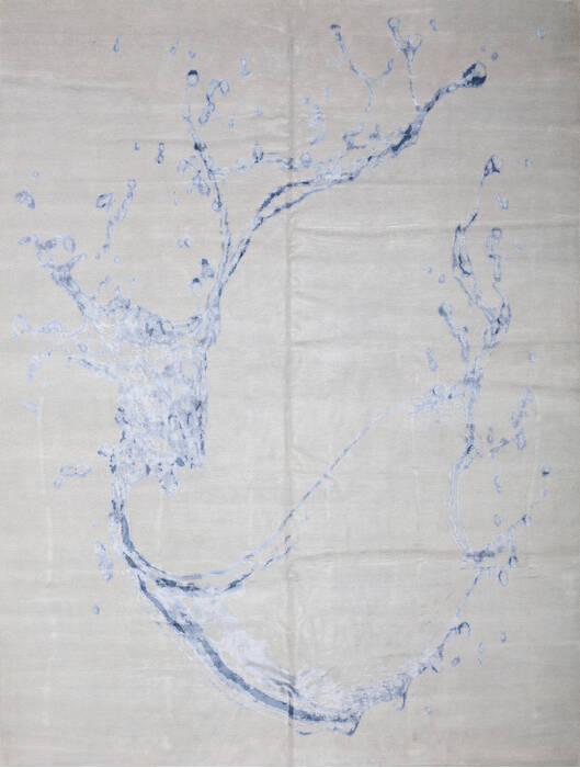 Modern-Contemporary Grey Hand Knotted 103 X 135 Area Rug 254-147464 Image 0