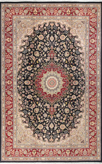 Pak-Persian Black Hand Knotted 60 X 94 Area Rug 700-147466 Image 0