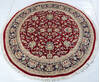 Pak-Persian Red Round Hand Knotted 50 X 50  Area Rug 700-147467 Thumb 1