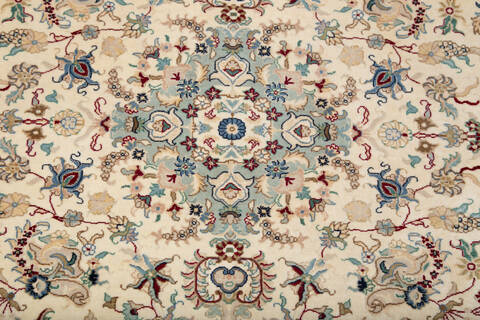 Pak-Persian Beige Round Hand Knotted 51 X 51 Area Rug 700-147468 Image 3