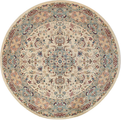 Pak-Persian Beige Round Hand Knotted 51 X 51 Area Rug 700-147468 Image 0