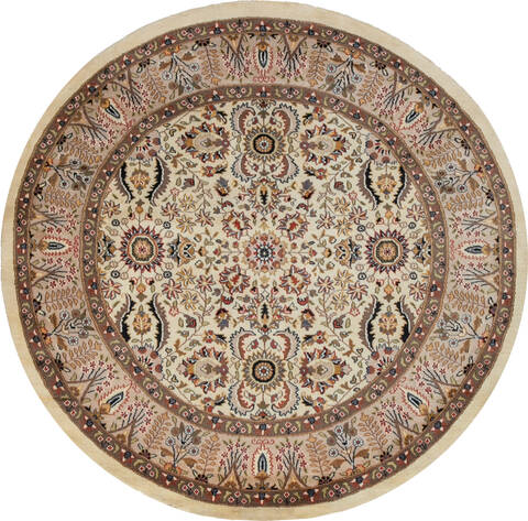 Pak-Persian Beige Round Hand Knotted 50 X 50 Area Rug 700-147469 Image 0