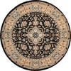 Pak-Persian Black Round Hand Knotted 50 X 50  Area Rug 700-147470 Thumb 0
