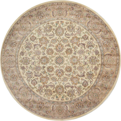 Pak-Persian Beige Round Hand Knotted 51 X 51 Area Rug 700-147471 Image 0