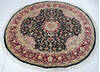 Pak-Persian Black Round Hand Knotted 60 X 60  Area Rug 700-147473 Thumb 1