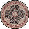 Pak-Persian Black Round Hand Knotted 60 X 60  Area Rug 700-147473 Thumb 0