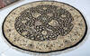 Pak-Persian Black Round Hand Knotted 80 X 80  Area Rug 700-147475 Thumb 2