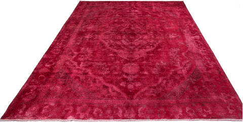 Overdyed Red Hand Knotted 97 X 126 Area Rug 700-147478 Image 1