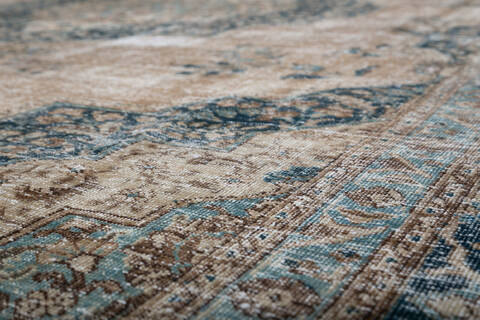 Overdyed Beige Hand Knotted 93 X 127 Area Rug 700-147479 Image 10