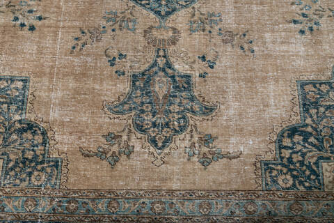 Overdyed Beige Hand Knotted 93 X 127 Area Rug 700-147479 Image 4