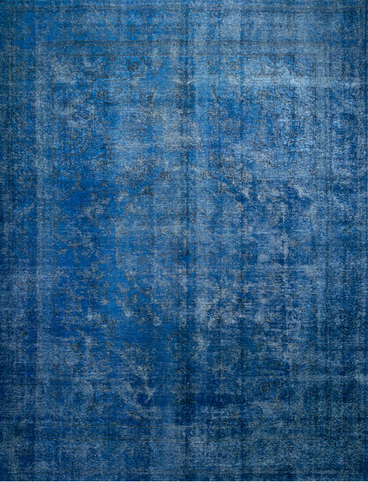 Overdyed Blue Hand Knotted 98 X 126 Area Rug 700-147480 Image 0