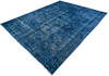 Overdyed Blue Hand Knotted 98 X 126  Area Rug 700-147480 Thumb 2