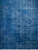 Overdyed Blue Hand Knotted 98 X 126  Area Rug 700-147480 Thumb 0