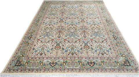 Pak-Persian Beige Hand Knotted 91 X 124 Area Rug 700-147484 Image 1