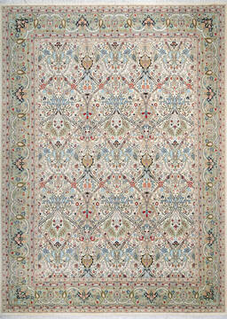 Pak-Persian Beige Hand Knotted 9'1" X 12'4"  Area Rug 700-147484