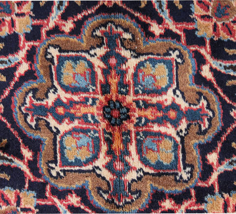 Mashad Red Hand Knotted 99 X 122 Area Rug 254-147486 Image 4