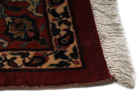 Mashad Red Hand Knotted 99 X 122 Area Rug 254-147486 Image 6