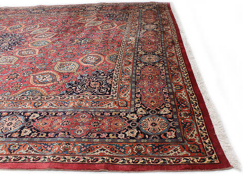 Mashad Red Hand Knotted 99 X 122 Area Rug 254-147486 Image 7