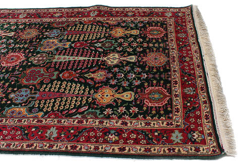 Tabriz Green Runner Hand Knotted 30 X 152 Area Rug 254-147489 Image 2