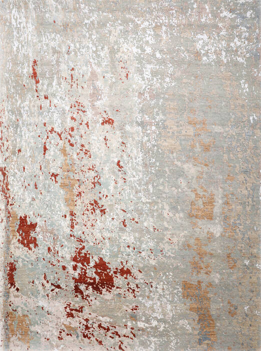 Modern-Contemporary Grey Hand Knotted 90 X 120 Area Rug 254-147490 Image 0