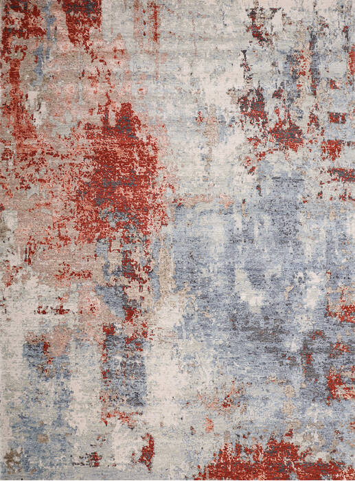 Modern-Contemporary Grey Hand Knotted 90 X 120 Area Rug 254-147491 Image 0