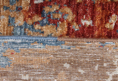 Modern-Contemporary Grey Hand Knotted 50 X 80 Area Rug 254-147493 Image 1