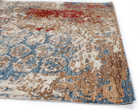 Modern-Contemporary Grey Hand Knotted 50 X 80 Area Rug 254-147493 Image 2