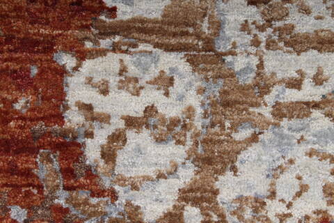 Modern-Contemporary Grey Hand Knotted 50 X 80 Area Rug 254-147493 Image 3