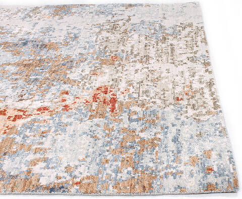 Modern-Contemporary Grey Hand Knotted 44 X 62 Area Rug 254-147495 Image 2