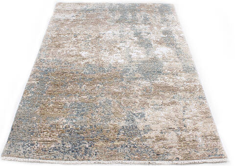 Modern-Contemporary Grey Hand Knotted 41 X 63 Area Rug 254-147496 Image 3