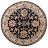 Ziegler Black Round Hand Knotted 62 X 62  Area Rug 254-147500 Thumb 0