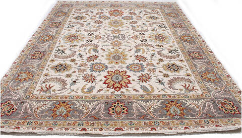 Ziegler Beige Hand Knotted 81 X 104 Area Rug 254-147502 Image 5