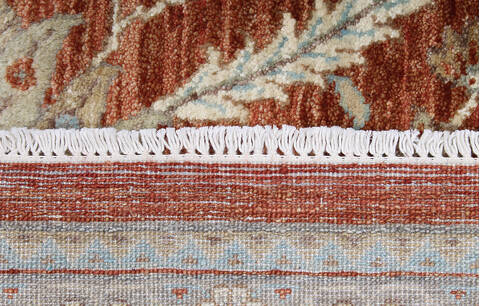 Ziegler Red Hand Knotted 81 X 102 Area Rug 254-147503 Image 2