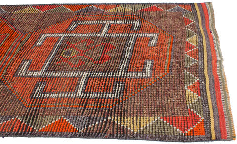 Kilim Red Runner Hand Knotted 30 X 102 Area Rug 254-147505 Image 3