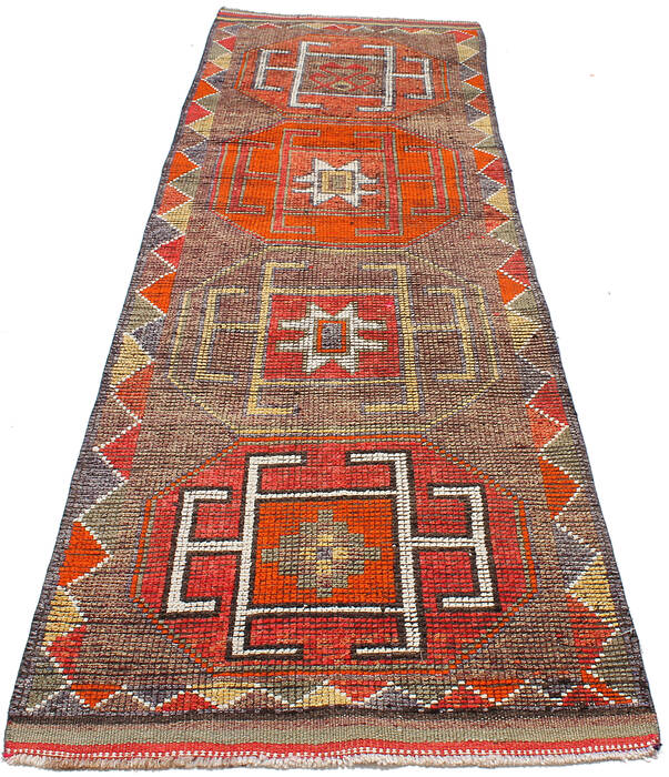 Kilim Red Runner Hand Knotted 30 X 102 Area Rug 254-147505 Image 9