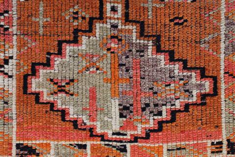 Kilim Orange Runner Hand Knotted 210 X 98 Area Rug 254-147506 Image 5