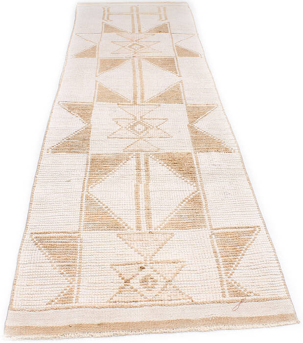 Kilim White Runner Hand Knotted 28 X 97 Area Rug 254-147507 Image 3
