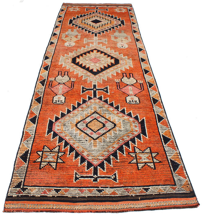 Kilim Red Runner Hand Knotted 33 X 1010 Area Rug 254-147509 Image 8