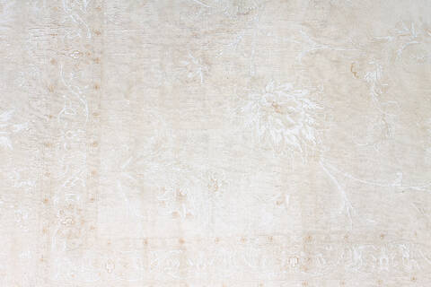 Tabriz Beige Hand Knotted 96 X 113 Area Rug 254-147510 Image 3