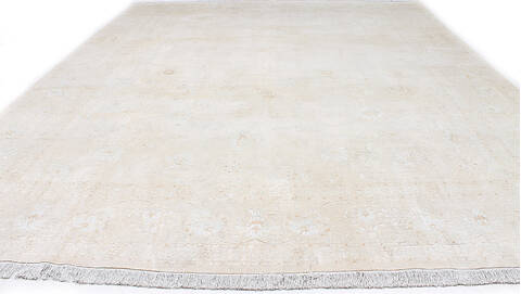 Tabriz Beige Hand Knotted 96 X 113 Area Rug 254-147510 Image 7