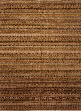 Modern-Contemporary Brown Hand Knotted 9'9" X 13'6"  Area Rug 254-147514