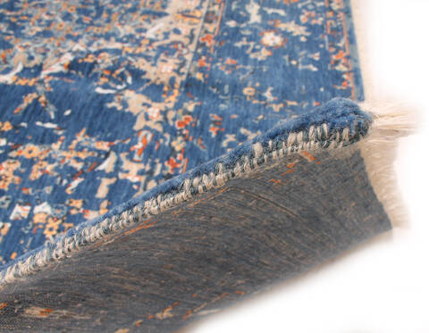 Modern-Contemporary Blue Hand Knotted 90 X 120 Area Rug 254-147515 Image 1