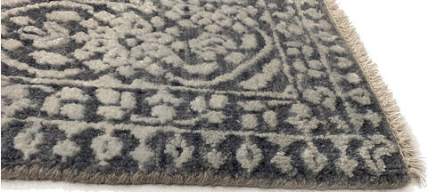 Modern-Contemporary Grey Hand Knotted 50 X 86 Area Rug 254-147516 Image 3