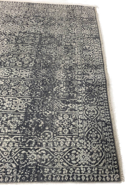 Modern-Contemporary Grey Hand Knotted 50 X 86 Area Rug 254-147516 Image 5